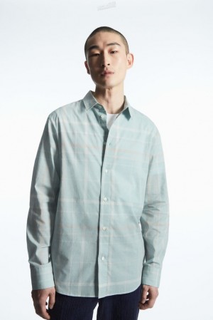 Beige / Checked COS Windowpane-Checked Shirt | PS39-U8SA