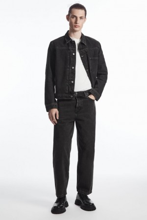 Black COS Dome Jeans - Straight/Ankle Length | OE95-I7JS