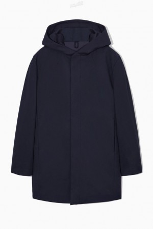 Black COS Hooded Padded Parka | XQ42-K1PX