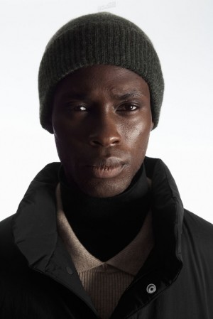 Black COS Pure Cashmere Beanie | OR90-Q4EE