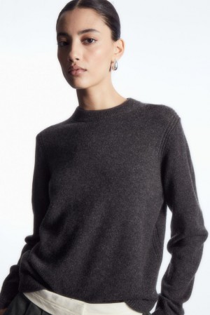 Black COS Pure Cashmere Jumper | WI33-E4GD