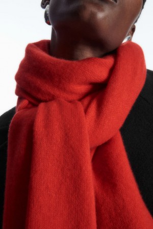 Black COS Pure Cashmere Scarf | XP43-G5DB