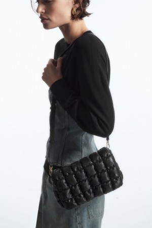 Black COS Quilted Crossbody - Leather | TT91-D9AC