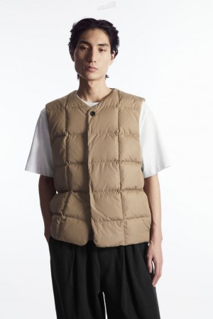 Black COS Quilted Padded Liner Vest | YM56-S3QD