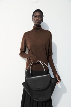 Dark Brown COS The Wool Roll-Neck Jumper | JW11-D4UK