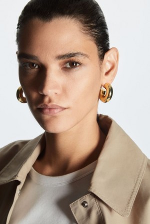 Gold COS Large Chunky Hoop Earrings | PT44-R8HT