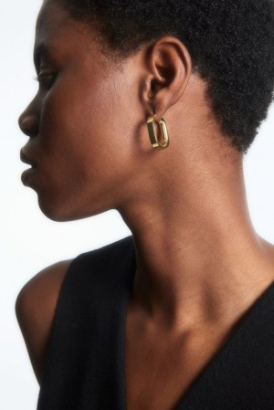 Gold COS Oval Hoop Earrings | OO33-N3QX