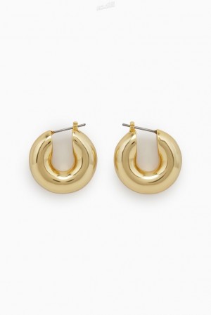 Gold COS Small Chunky Hoop Earrings | TV21-E6GM