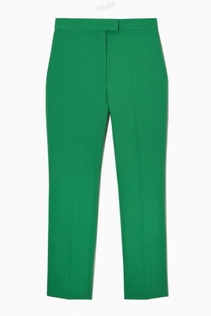 Green COS Straight-Leg Wool Trousers | LC16-C1NU