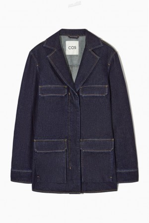 Indigo COS Utility-Style Denim Jacket | BE82-I6IM