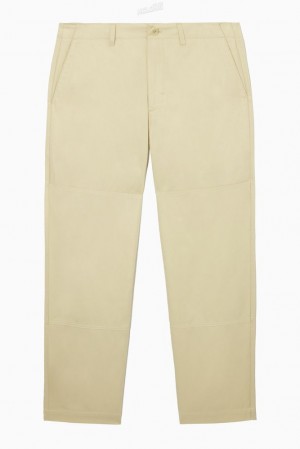 Light Beige COS Relaxed-Fit Utility Trousers | YG36-G6XU