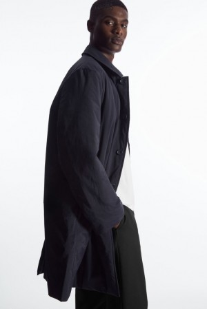 Navy COS Padded Nylon Car Coat | GA78-P9VA