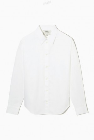 White COS Tailored Poplin Shirt - Regular | QK40-J2NM