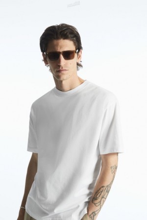 White COS The Super Slouch T-Shirt | YG03-S9YQ