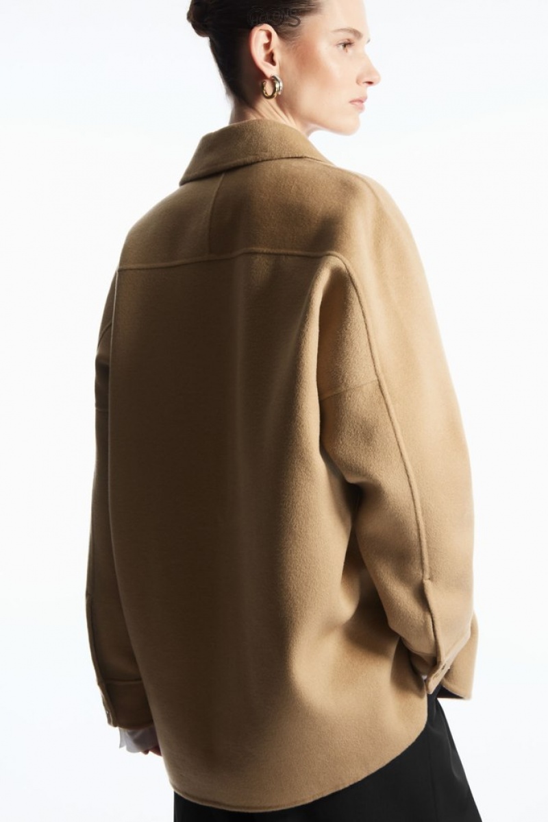 Beige COS Double-Faced Wool Jacket | ZI31-I2WS