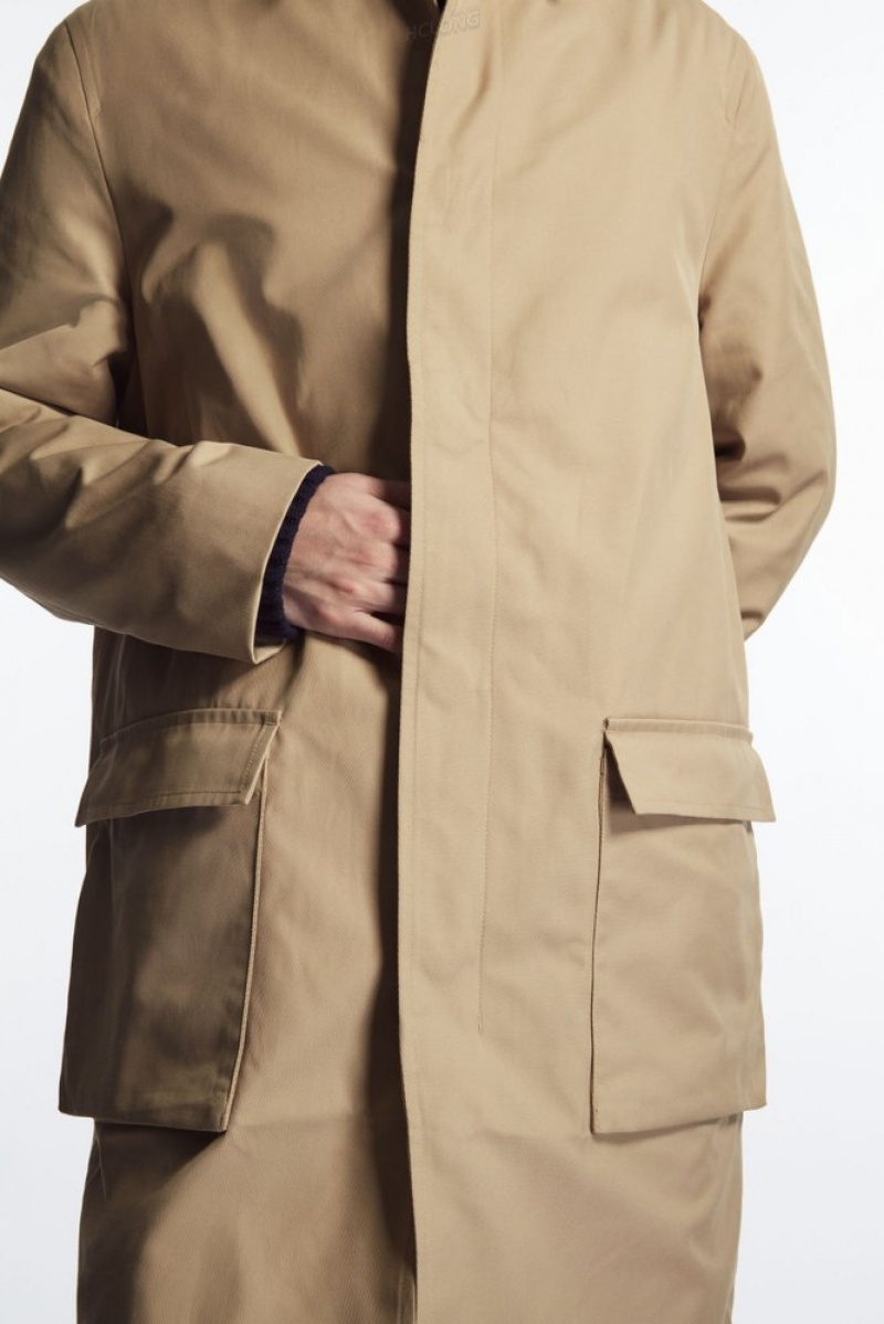 Beige COS Utility Car Coat | UE65-O7WA