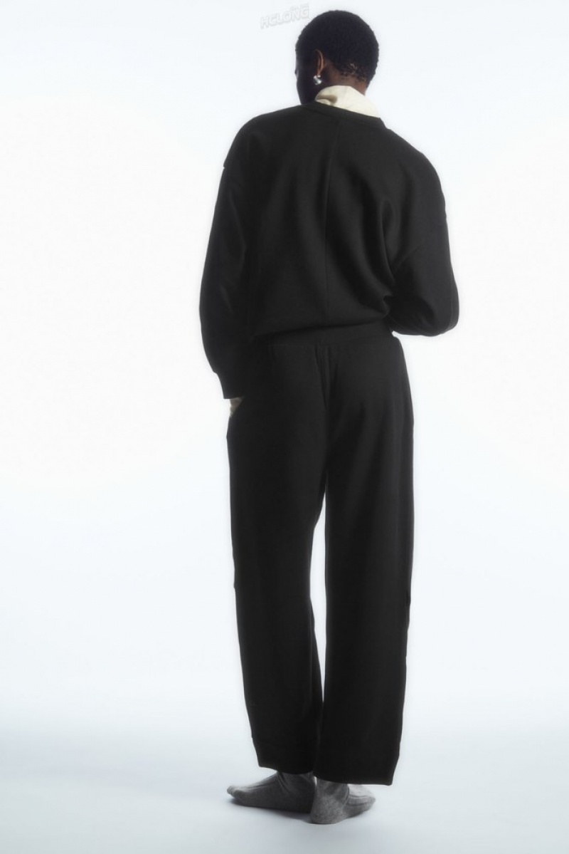 Black COS Barrel-Leg Joggers | QY41-P3GS