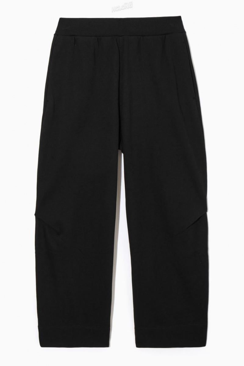 Black COS Barrel-Leg Joggers | QY41-P3GS