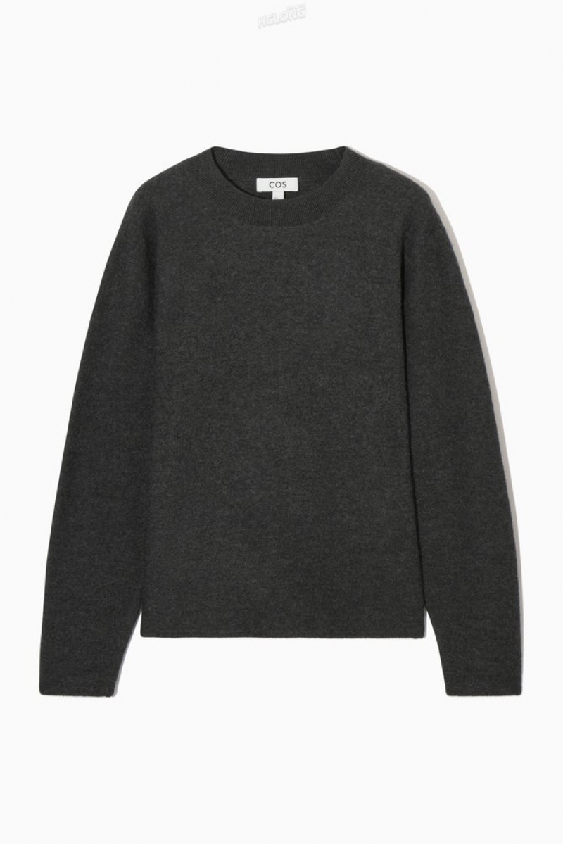 Black COS Boiled Merino Wool Jumper | BJ87-N9UT