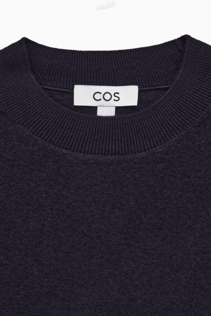 Black COS Boiled Merino Wool Sweater | EW70-S3YW