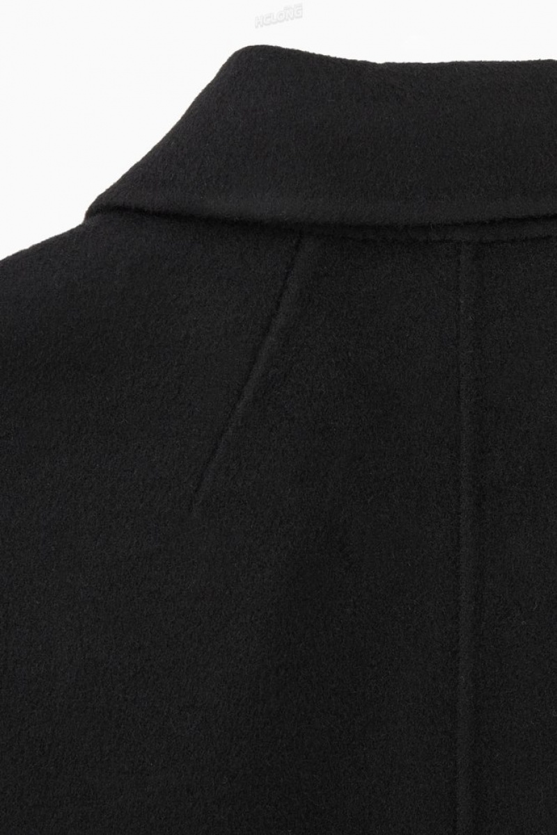 Black COS Boxy Double-Faced Wool Jacket | FW24-D7OF