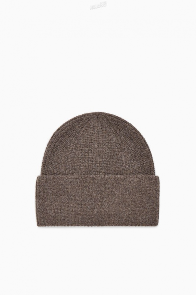 Black COS Cashmere-Blend Beanie | AR81-X5FC