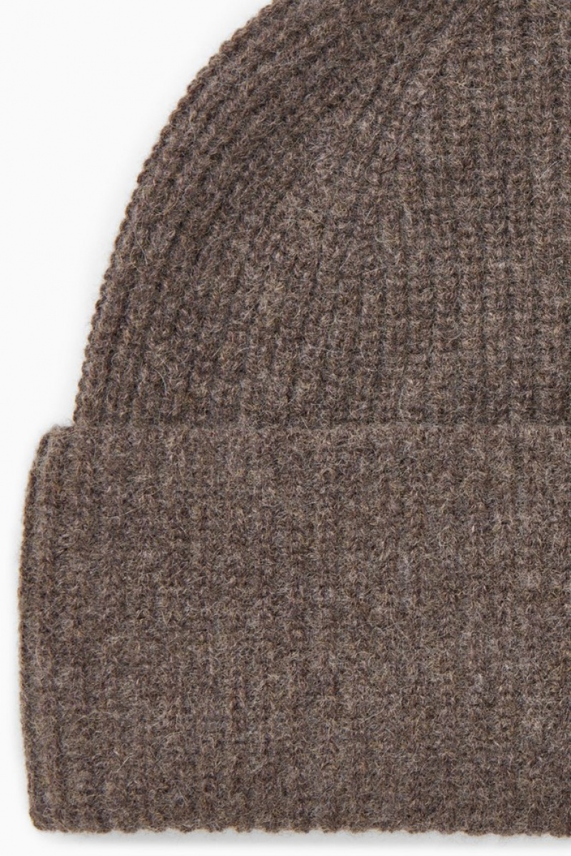 Black COS Cashmere-Blend Beanie | AR81-X5FC