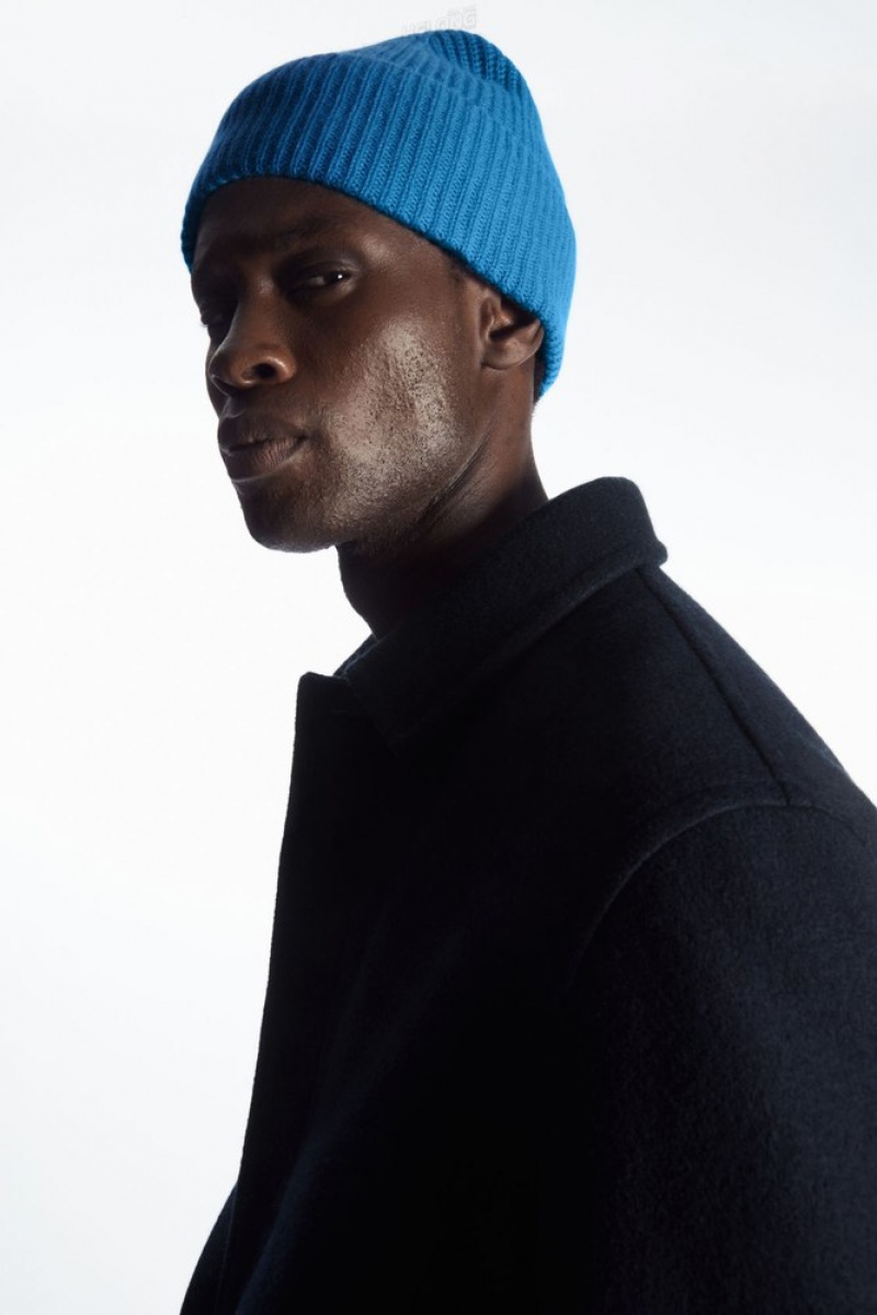 Black COS Cashmere-Blend Beanie | LV19-U1IU