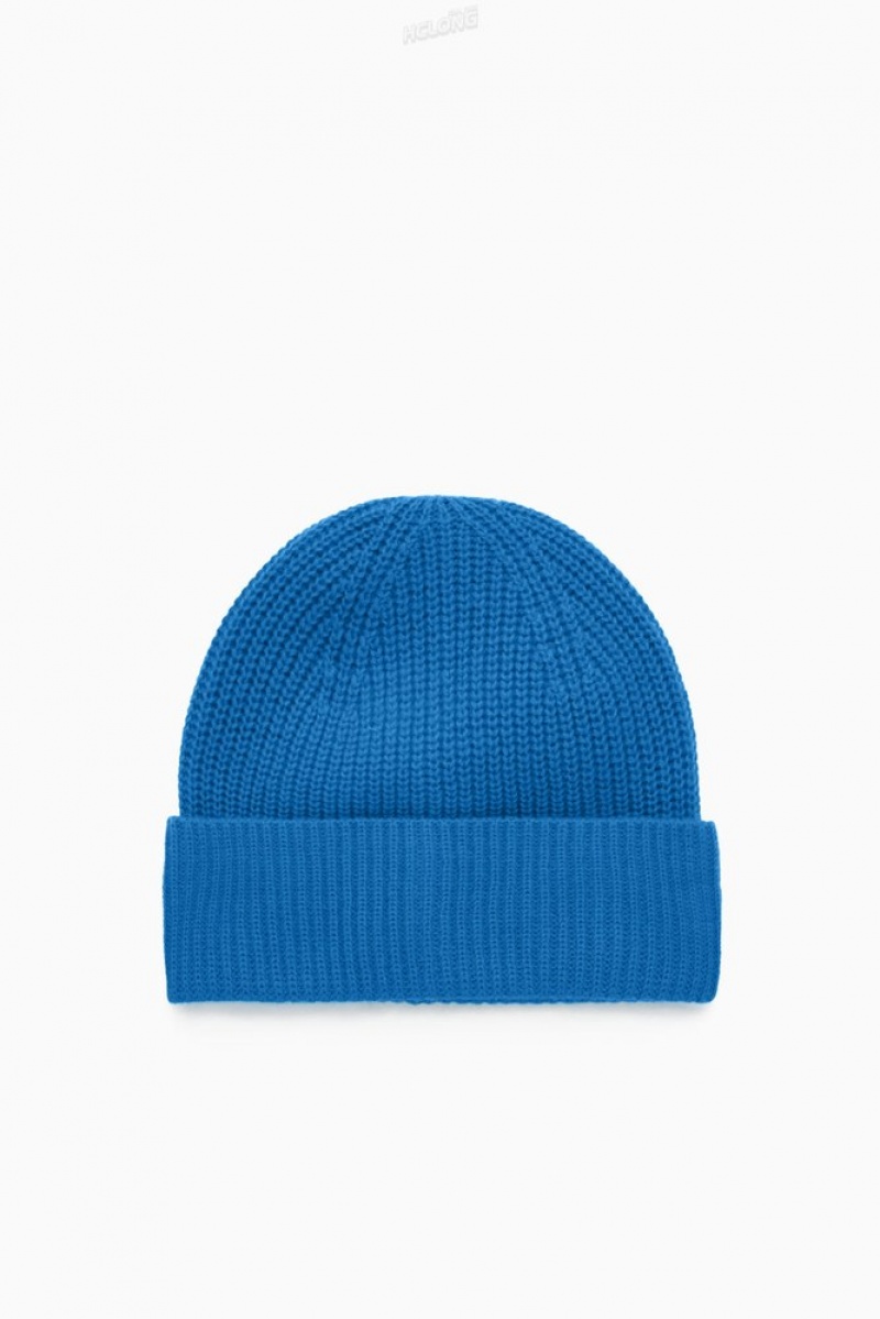 Black COS Cashmere-Blend Beanie | LV19-U1IU