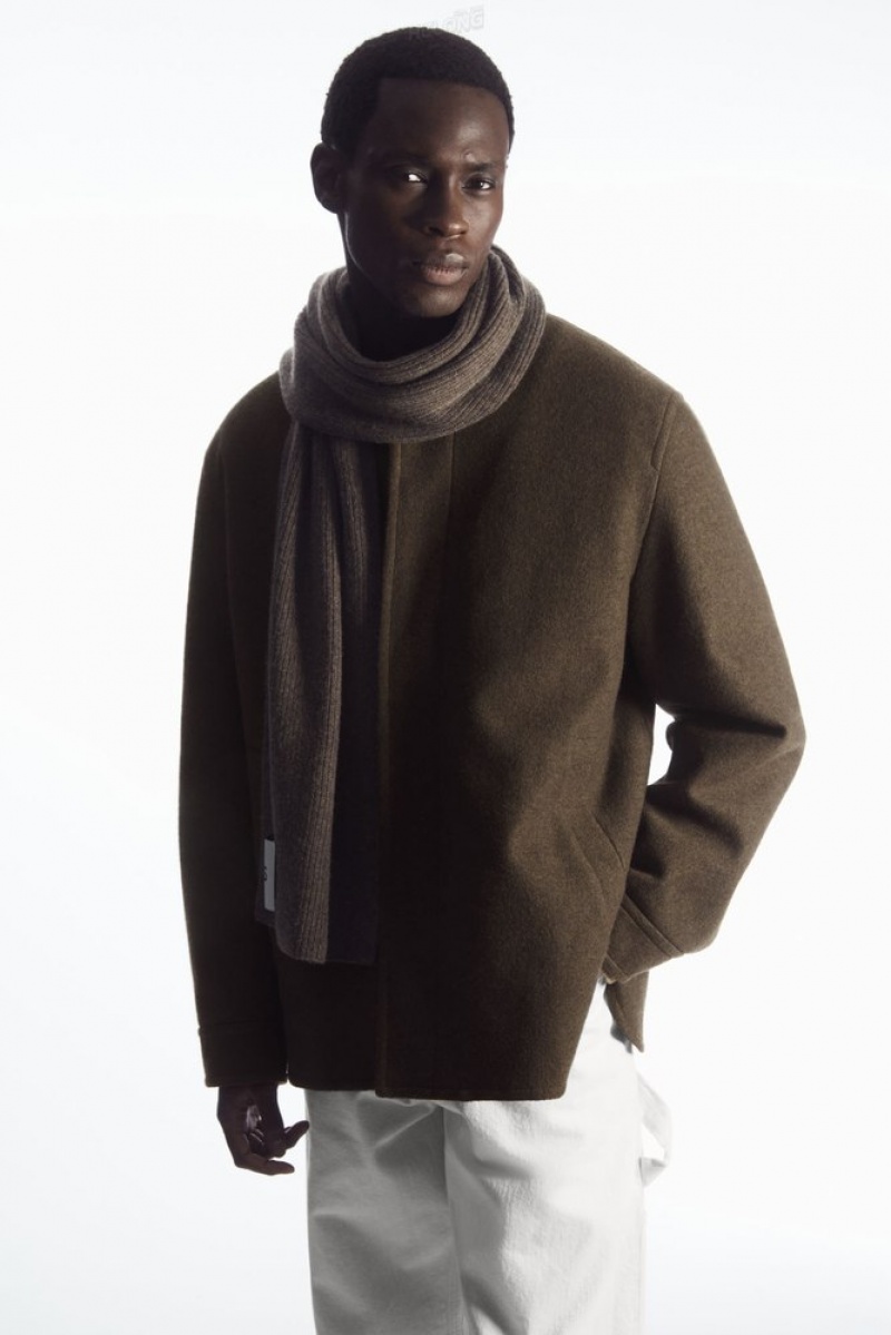 Black COS Cashmere-Blend Scarf | AG40-R1NV