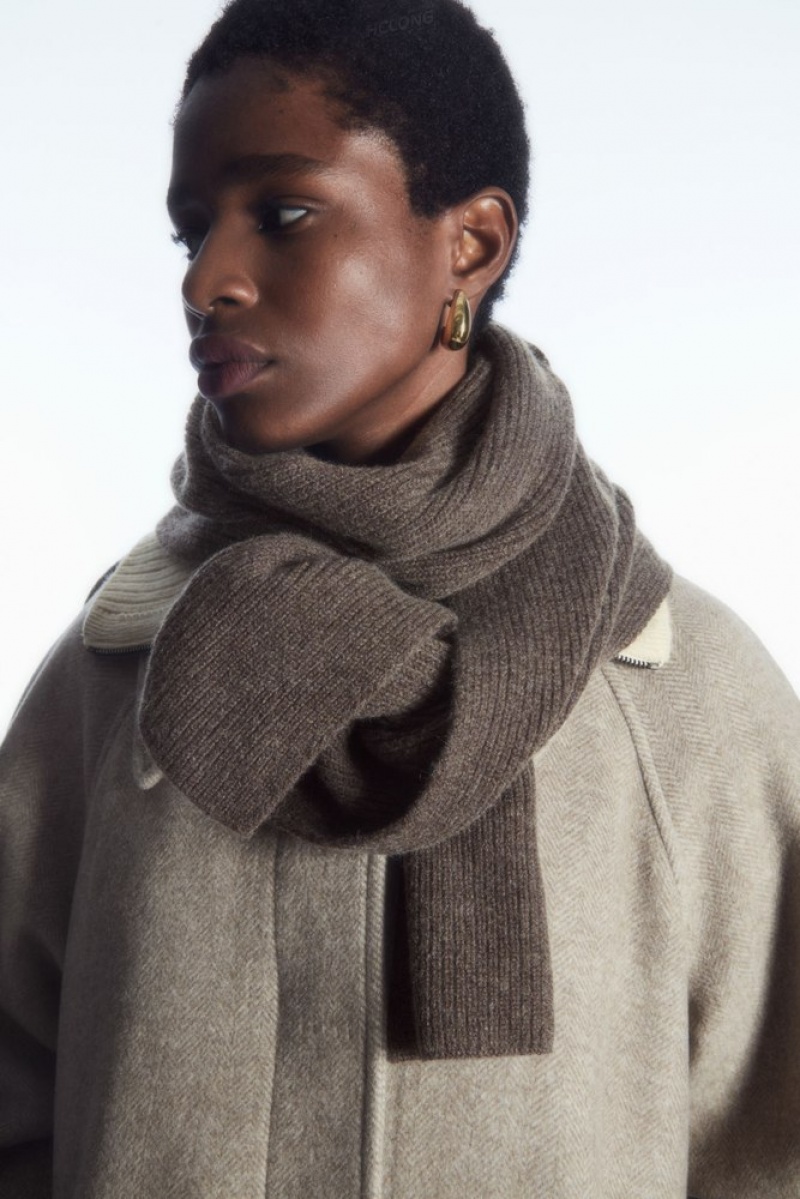 Black COS Cashmere-Blend Scarf | AG40-R1NV