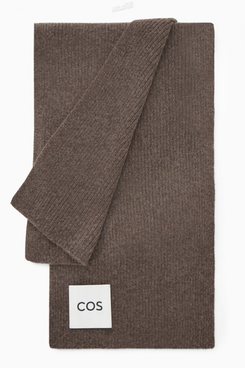 Black COS Cashmere-Blend Scarf | AG40-R1NV