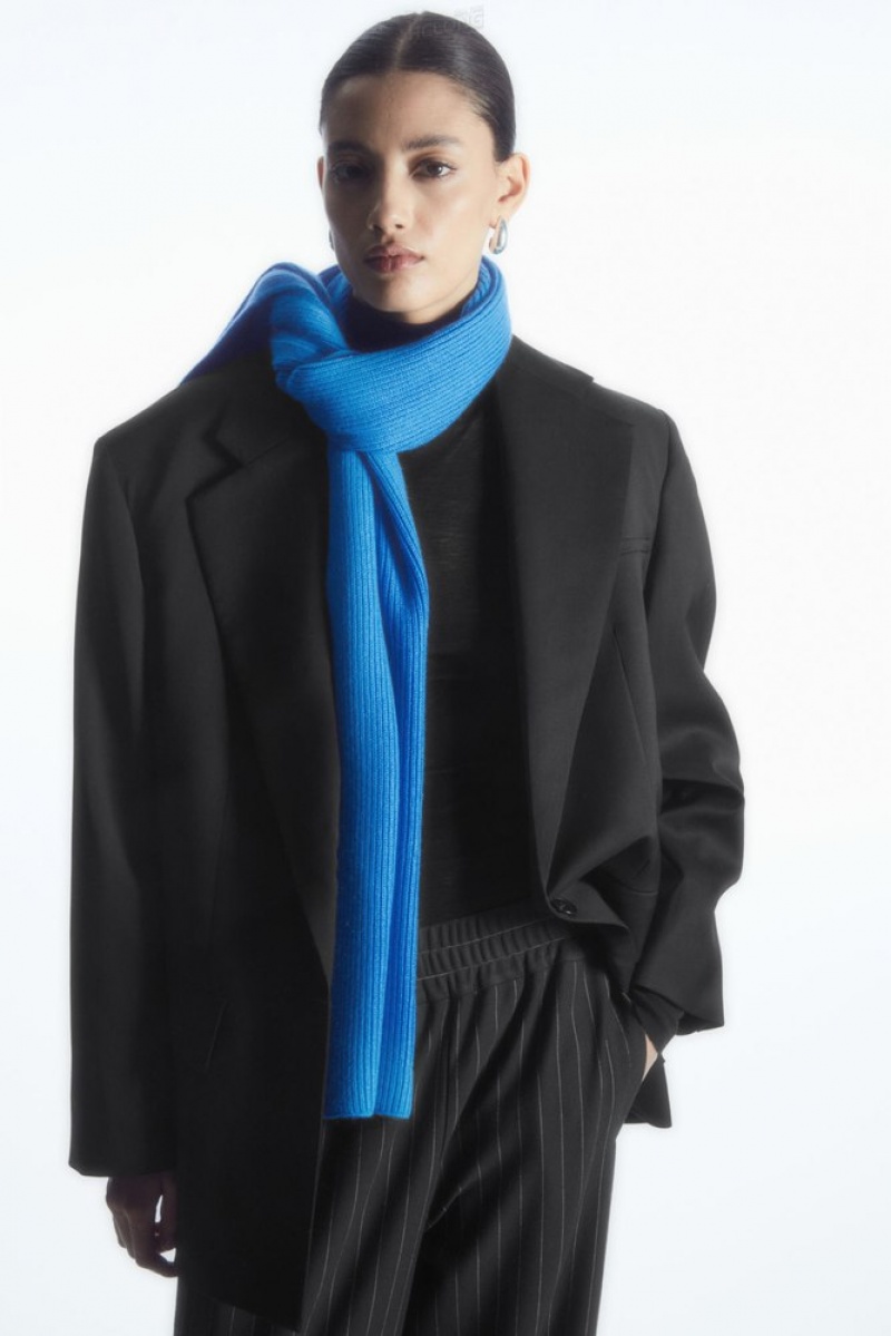 Black COS Cashmere-Blend Scarf | HV12-W4PM