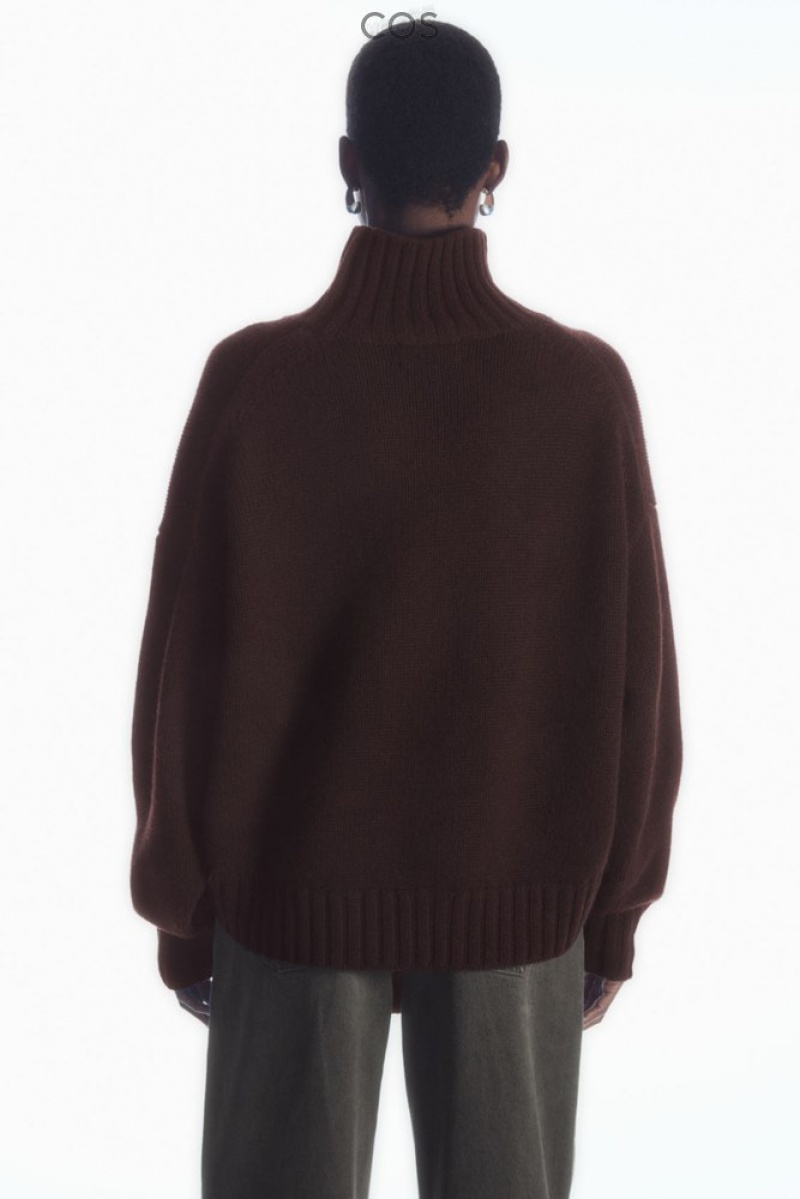 Black COS Chunky Pure Cashmere Turtleneck Sweater | WA12-G8FL