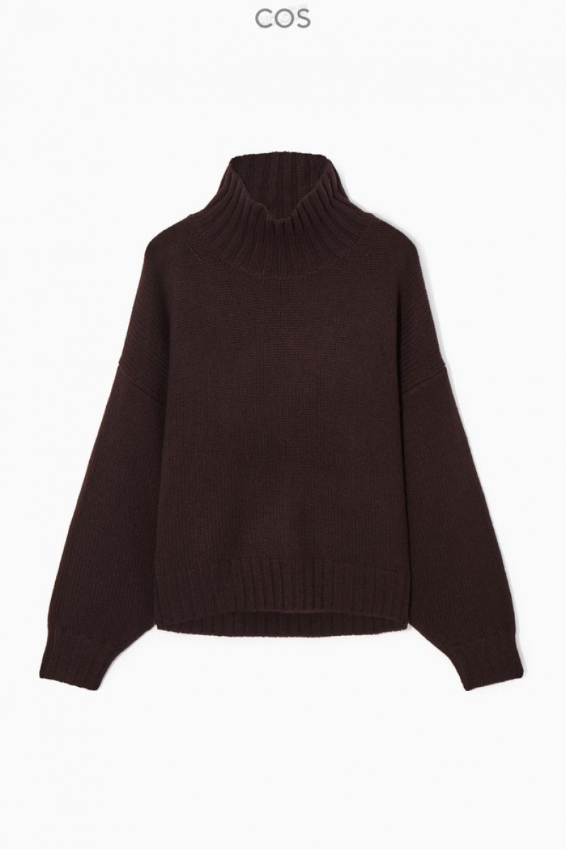 Black COS Chunky Pure Cashmere Turtleneck Sweater | WA12-G8FL