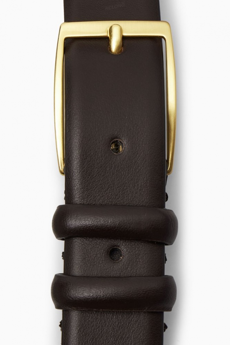 Black COS Classic Leather Belt | HK06-O3MV