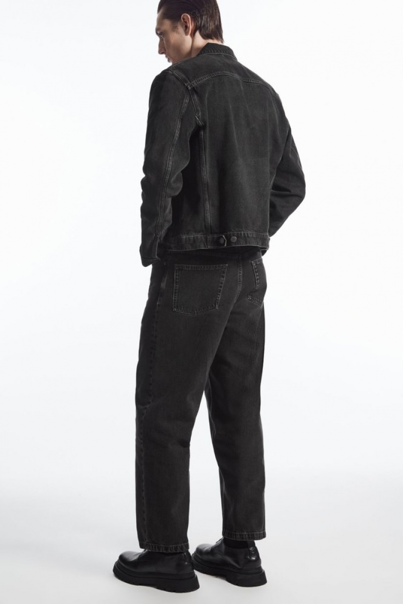 Black COS Dome Jeans - Straight/Ankle Length | OE95-I7JS