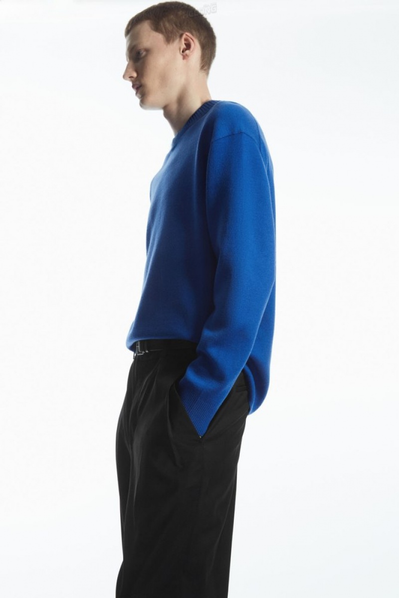 Black COS Double-Faced Merino Wool Sweater | IP47-Y4CI