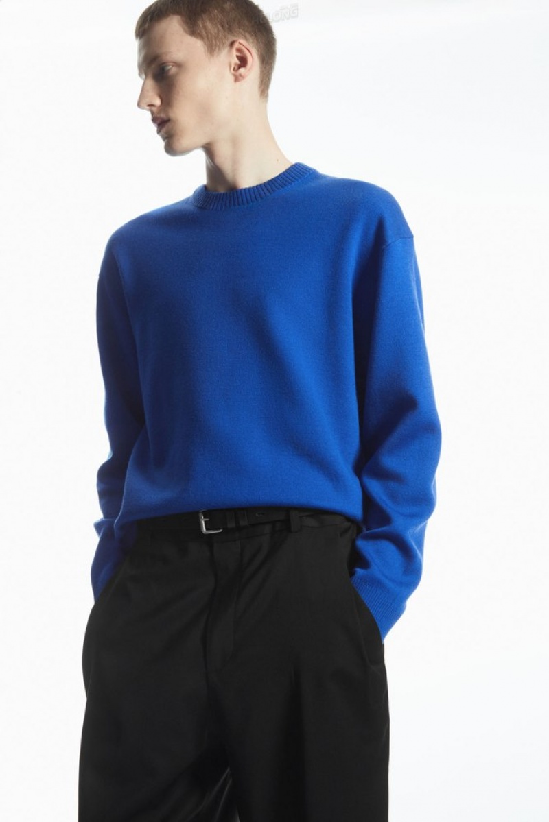 Black COS Double-Faced Merino Wool Sweater | IP47-Y4CI