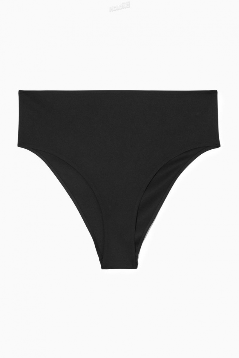 Black COS High-Waisted Bikini Briefs | PX49-I6YJ