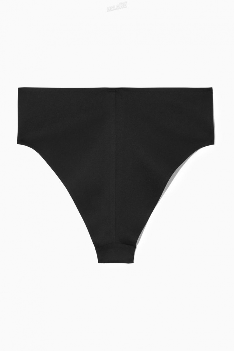 Black COS High-Waisted Bikini Briefs | PX49-I6YJ