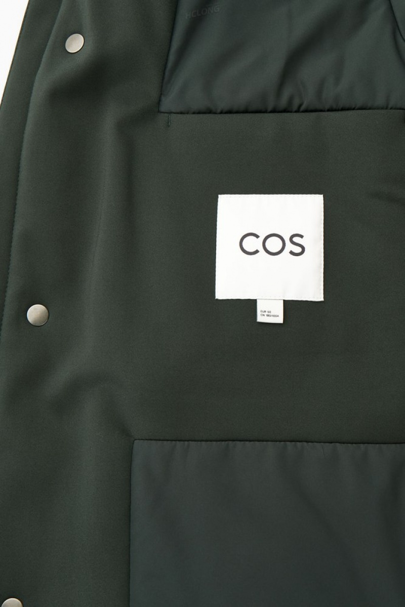 Black COS Hooded Padded Parka | OA17-Z6IL