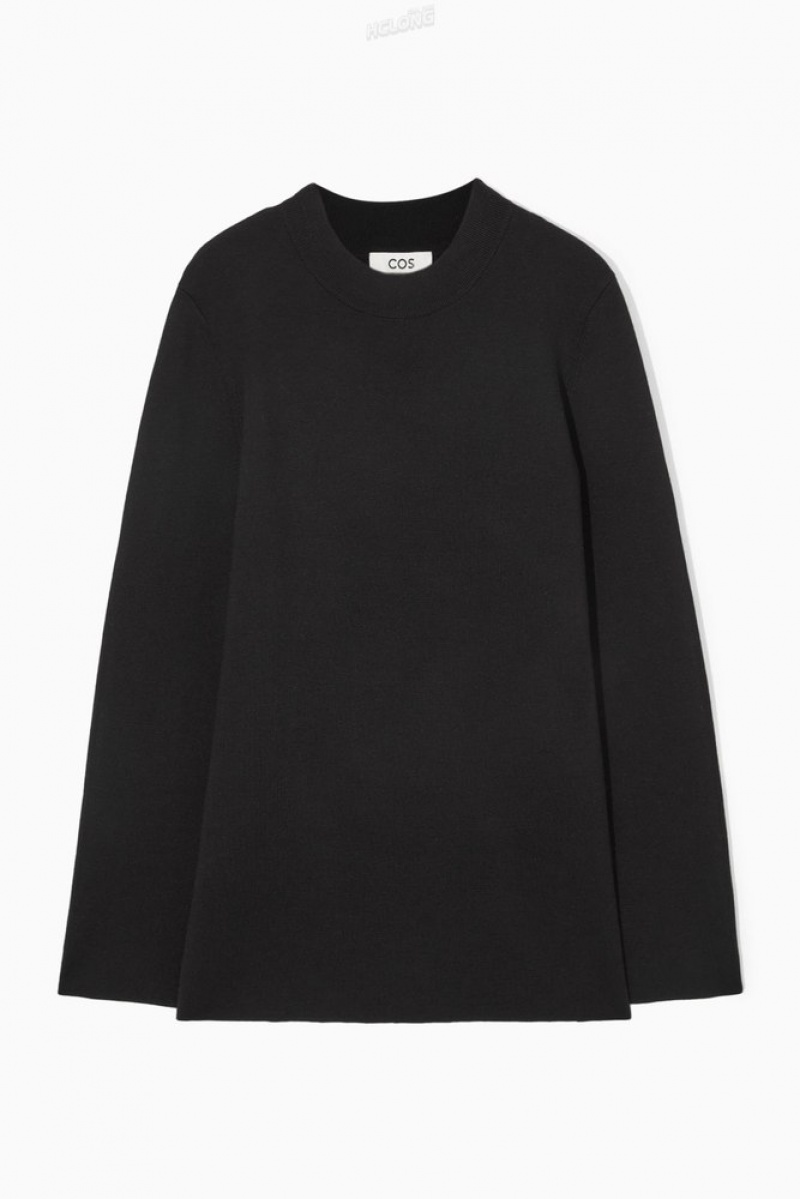 Black COS Milano-Knit Jumper | NF84-R8IG