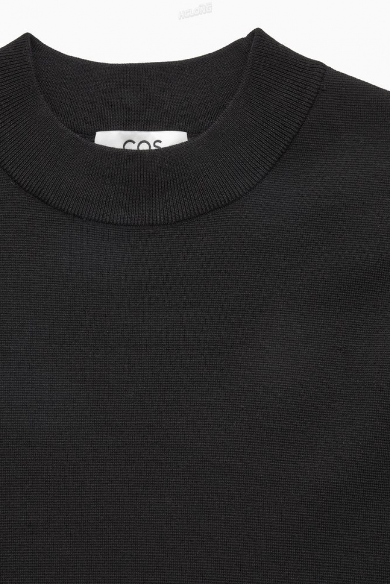 Black COS Milano-Knit Jumper | NF84-R8IG