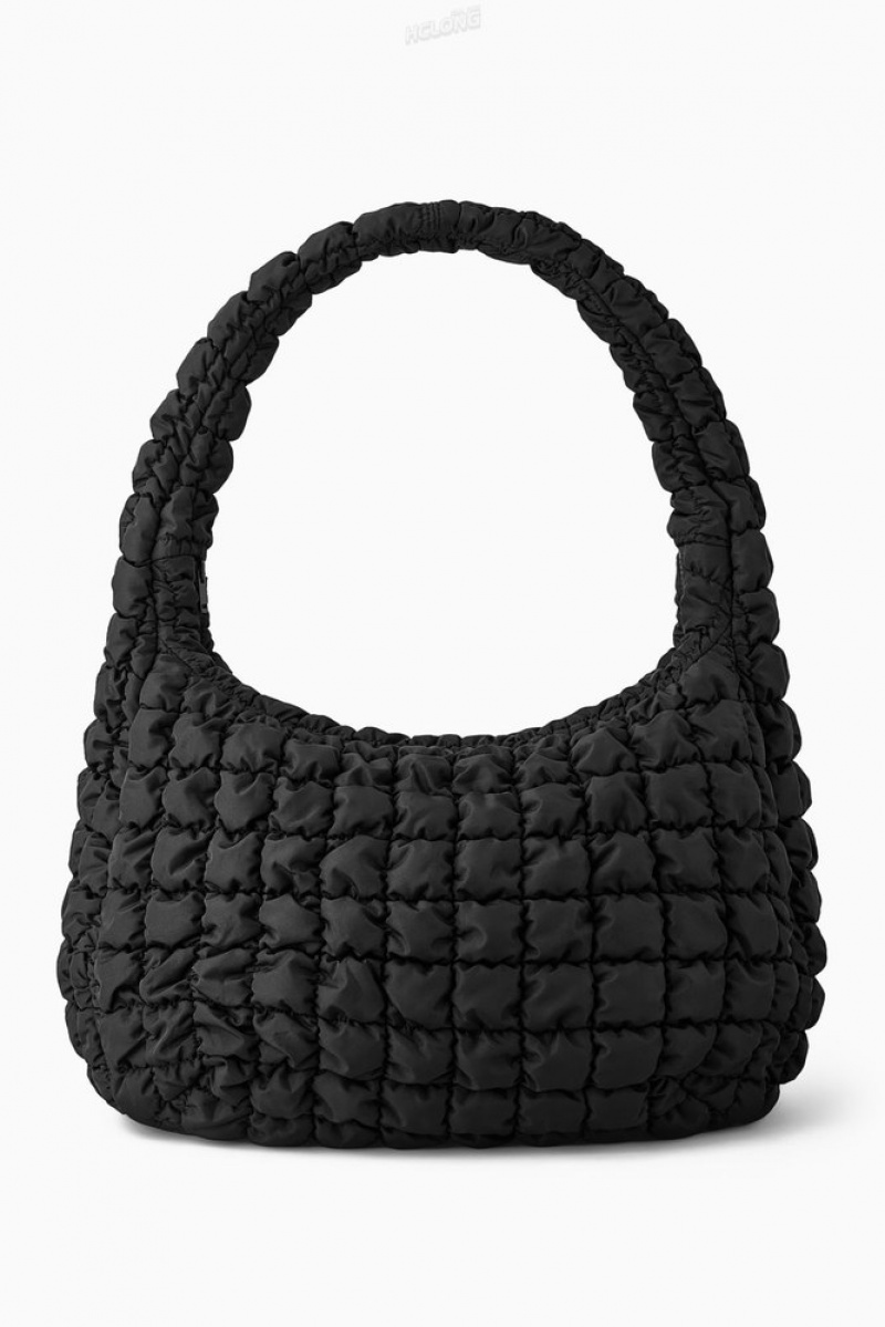 Black COS Oversized Quilted Crossbody | CU22-C1UI