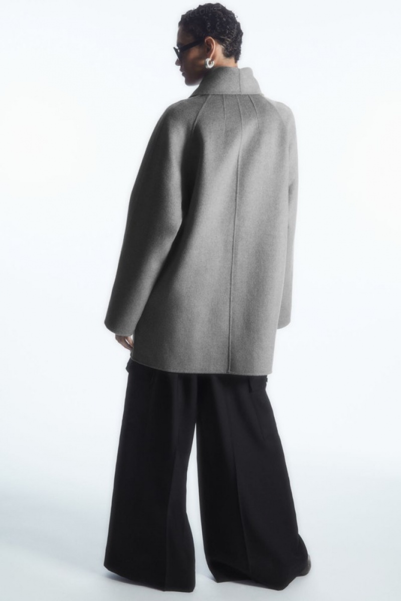 Black COS Oversized Shawl-Collar Wool Jacket | FW96-B3KM