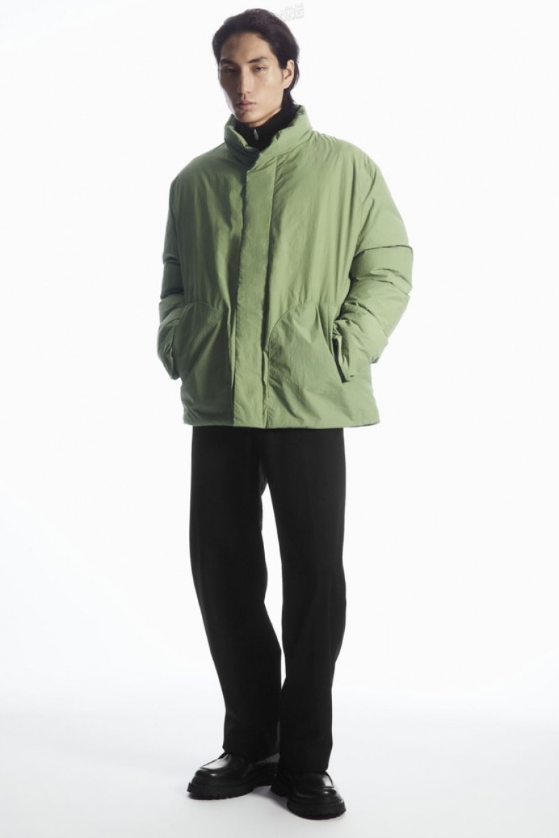 Black COS Padded Magnetic-Collar Jacket | LU70-N3NU