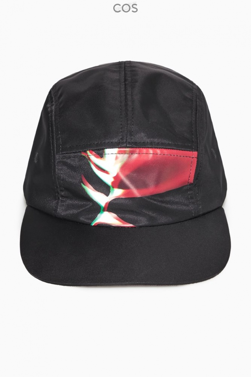 Black COS Printed Baseball Cap | OE14-W5BO