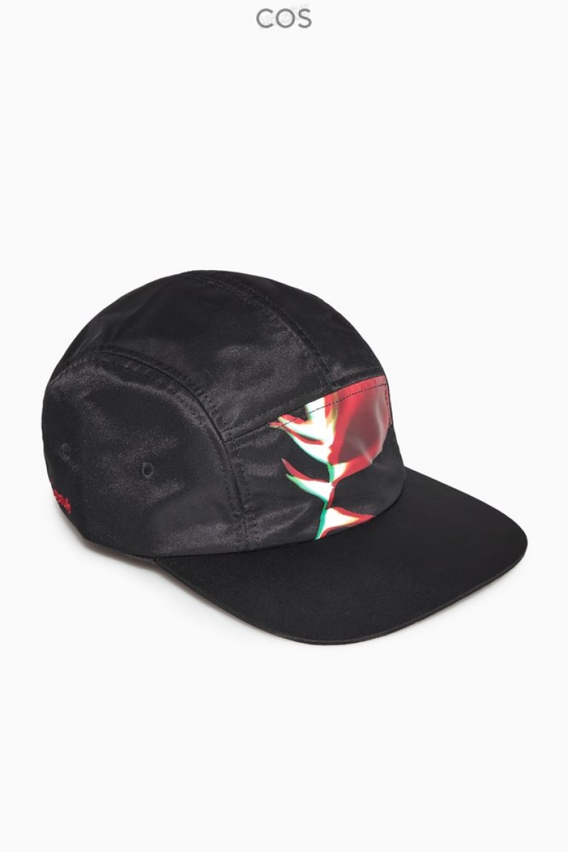 Black COS Printed Baseball Cap | OE14-W5BO