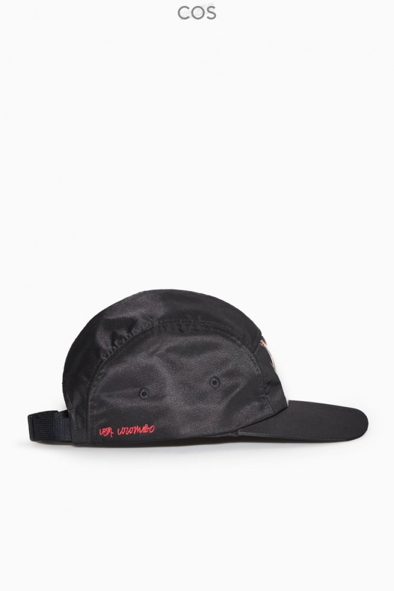 Black COS Printed Baseball Cap | OE14-W5BO